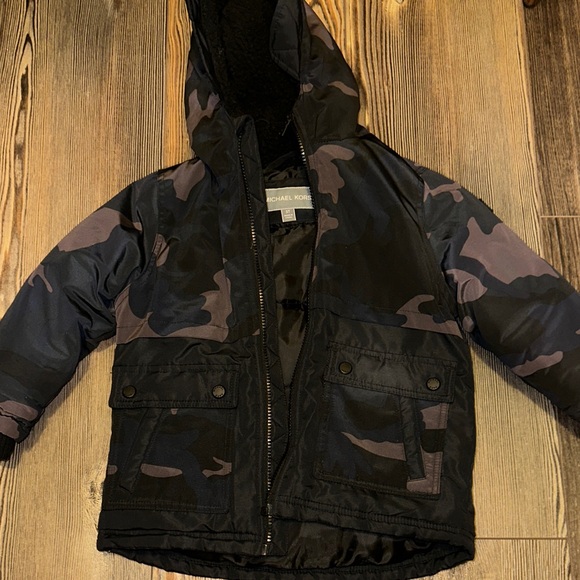 Michael Kors Black and Gray Camouflage Jacket - Picture 1 of 4